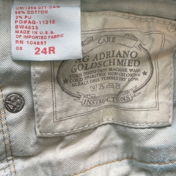Sz24 Adriano Goldschmied AG Tomboy boyfriend fit Distressed Medium Wash in VGUC - Picture 15 of 16